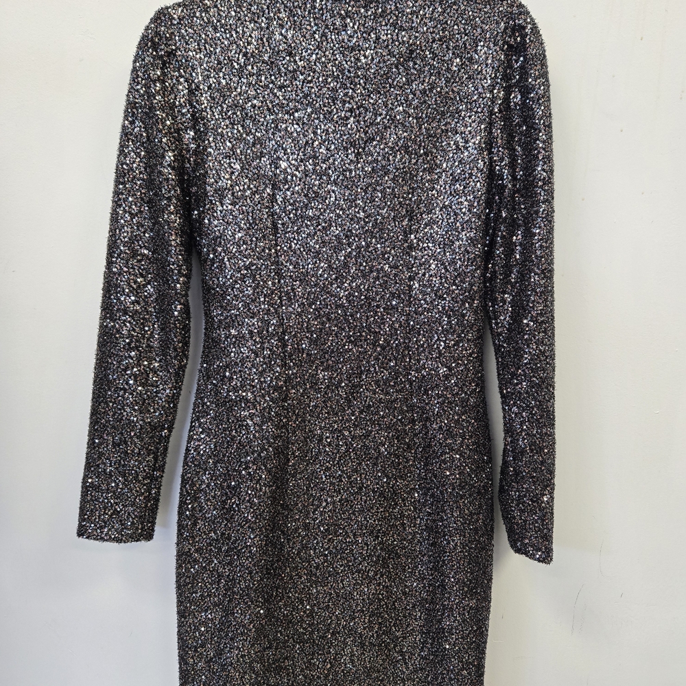 NWT Scotch & Soda Black Sequin Long Sleeve Dress - Picture 5 of 5